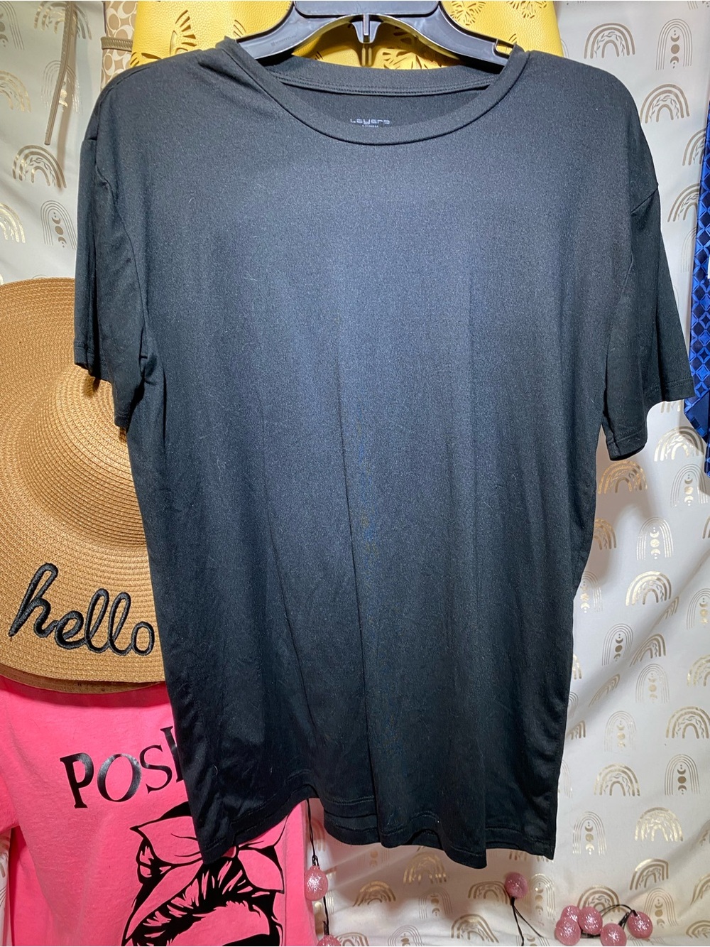 Layer 8 Men's Black Short Sleeve Crewneck Tee